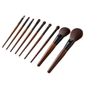 9-Piece Makeup Brush Set for Foundation Blending Eyeshadow, Professional Makeup Brush Kit with Soft Natural Wool & Vegan Synthetic Bristles