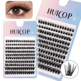2026 Hot Selling Recommendation: Fairy-like False Eyelashes -  HUICOP Large Capacity Single Cluster False Eyelash Set, Natural, Thick