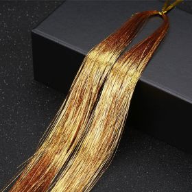 12 Colors Holographic Glitter Tinsel Hair Extensions, Sparkle Rainbow Hair Strands Hair Accessories (Style: Champagne)